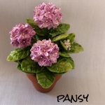 樹脂粘土のアジサイの花    ミニチュア