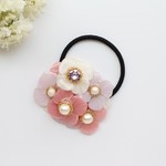 6月21日20時販売開始★紫陽花のヘアゴム(ピンク）