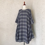 コットン2wayチェックワンピース✴︎パープル