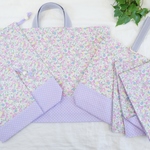 g＊ligu＊a15様オーダー品　小花柄のご入学７点セット【ラベンダー】