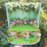 💚💚🤣 秘密の花園❣️ ガーデン 💚💕🤣💓  ミニチュア💕 森 ガーデン❤💗🌷🌼🌿🍀  ミニチュア  ドールハウス  ガーデン  ガーデニング  カフェ 家        