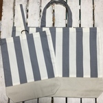 グレーボーダー 体操着袋、シューズバッグセット