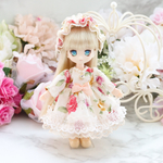 オビツ11  《クラシカルローズのビジューワンピース アイボリー》 服