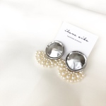 【pierce限定】silver pierce × half moon pearl