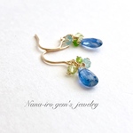  14kgf kyanite × 3stones pierce