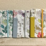 スリム手帳カバー（リバティ帆布ラミネート）。