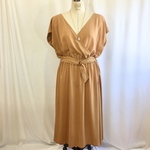 前後ろ2way❤️カシュクールワンピース マスタード（サイズフリー L〜 L L）