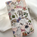 【全機種対応】ねことリボンの手帳型スマホケース
