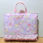 ☆Saleしろねことふうせん●ピンク/m●レッスンバック　