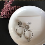 ✺ピアス/イヤリング✺アンティークフラワーシルバーピアス