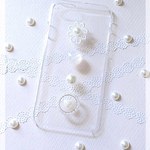 全機種対応　pearl white　♡　 スマホケース 