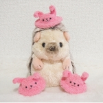 はりぼうし もこもこうさぎ ハリネズミ用 帽子