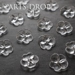 再販(( 24pcs )) 20×21mm クリアフラワーパーツ ビオラ 4弁花びら〔BE-012CL〕