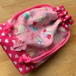 【no様ご予約品】★コップ袋＊パステルスイーツが可愛い☆ピンク★