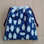 給食袋☆シロクマ　男の子　ハンドメイド