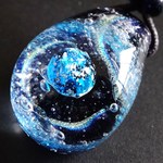 《地球》　とんぼ玉　ペンダント　宇宙　ガラス　銀河　星