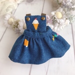 ジャンパースカート（アイスクリーム）（オビツ11・ねんどろいどどーるサイズ）