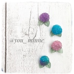 和風・和菓子な紫陽花/ピアス/ノンホールピアス