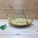お香立てセット★大きめの葉っぱ★黄金色