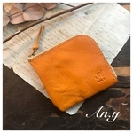 栃木レザー機能的お財布＊JEANS Camel