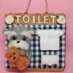 😄シュナちゃんの🌼TOILETプレート(壁掛けタイプ)