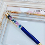 パープル×ブルー♡ハーバリウムボールペン♡ プレゼントギフトにも♡