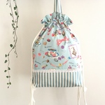 9and11様専用  パリスイーツ♡ブルー  体操着入れ   ナップサックタイプ