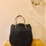 ストライプリネン バルーンバッグ【おまけ付き】