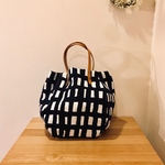 ミナペルホネン  sora  check バルーンバッグ