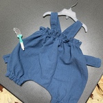 かぼちゃパンツサロペット（ライトネイビー）