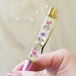 春のきらきら ハーバリウムボールペン パープル