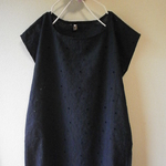 総お花刺繍ワンピース　黒 
