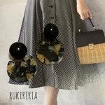 RUKIRIRIA #239 大理石風ピアス  大ぶりピアス 大ぶりイヤリング 