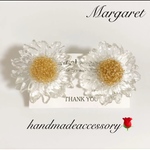 再販‼️マーガレットFlower🌸レジンイヤリング