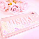 可愛い かわいい スマホケース CASE 売り切れ多数 グリッタースマホケース 流れるスマホケース
