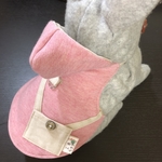 うさぎ用ハーネス【ポシェット付きフードパーカー・ピンク】