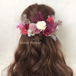 【natu0611様 専用出品】pink cassis red tulle ribbon ヘッドドレス