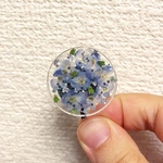 (訳あり商品) 瑠璃唐草と銀箔のポニーフック ヘアカフ