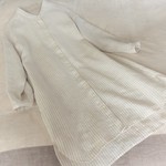 ２種のストライプリネンのフィッシャーマンシャツ ＜ロング丈＞