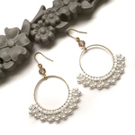 NEW♡hoop pearl earrings