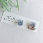  アシンメトリー   ボタンピアス （12）