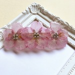桜の押し花バレッタ