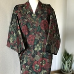 古布 大島紬 お着物リメイク 作務衣 現品限り 大人女子春のお洒落上着