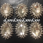 2piece/ビジュー　貼り付け　カボション　パーツ　素材　材料　金具　メタルパーツ　ピアス　イヤリング　リボンセンターパーツ　アクセサリー　資材　りぼん　キラキラ