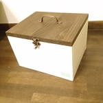取っ手つき 木製ボックス