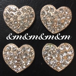 4個ビジュー　貼り付け　カボション　パーツ　素材　材料　金具　メタルパーツ　ピアス　イヤリング　リボンセンターパーツ　アクセサリー　資材　りぼん　キラキラ