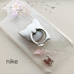 桜咲く 華かんざし iPhoneケース iPhone13/iPhone12/iPhone8/7/6/6s… ねこ 桜 藤 蝶 春 猫 スマホケース
