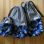 恐竜柄の巾着袋の三点セット 【カモフラージュダイナソー】