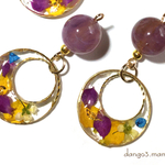 500円☆レジンフラワーチャーム①のピアスのピアス/イヤリング