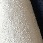 刺繍布＜円・en・縁＞綿ローン　オフホワイト30センチ